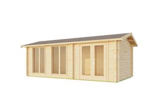 Dřevěný zahradní domek Shetland 2, 600 x 300 cm, 70 mm