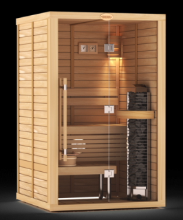 Interiérová sauna VITA 1,36 x 1,36 m, smrk