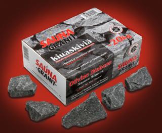 Lávové kameny pro saunová kamna SaunaSteine 10+ cm, 20 kg