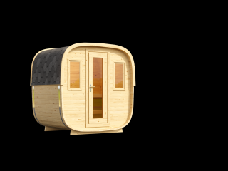 Malá venkovní sauna Nelio Standard 1,7x2,1 m, 42 mm, 1 místnost, smrk Sauna: Rozložená v balíku na vlastní montáž