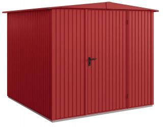 Zahradní domek HÖRMANN Classic 258,8 x 247,7 cm, sedlová střecha, jednokřídlé dveře Vyberte barevný odstín: červená RAL 3004, Vyberte otevírání dveří:…