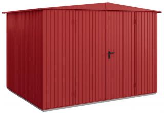 Zahradní domek HÖRMANN Classic 323,6 x 247,7 cm,  sedlová střecha, dvoukřídlé dveře Vyberte barevný odstín: červená RAL 3004, Vyberte otevírání dveří:…