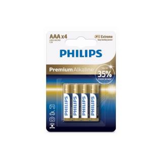 Baterie Alkalická Philips Premium AAA LR03M4B/10 4 ks