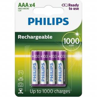 Baterie nabíjecí Philips AAA R03B4A95/10 4ks