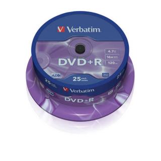 DVD+R 4,7 GB 16X 25KS DISK VERBATIM
