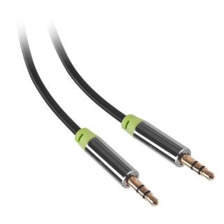 Kabel GoGEN Jack 3,5mm, 1,5m, pozlacené konektory černý
