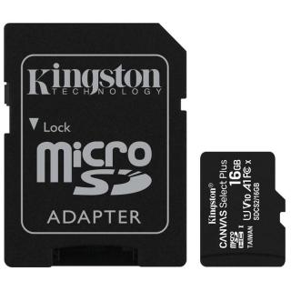 Paměťová karta Kingston Canvas Select Plus MicroSDHC 16GB UHS-I U1 + adapter