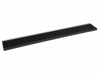 PP mříž k odvodňovacímu žlabu Clip Barva: černá, Šířka: 130 mm, Délka: 1000 mm