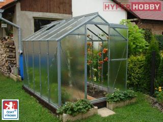 Zahradní skleník Limes Hobby H 6  + Automatický otvírač oken Rozměry: 1,97 x 2,51 m