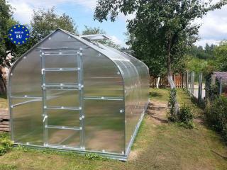 Zahradní skleník z polykarbonátu Covernit Standard 4 m  + Automatické otvírače oken + Zahradní konev + Mulčovací textilie + Sada těsnění Délka…