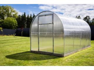 Zahradní skleník z polykarbonátu Gardentec Simplex 4 m  + Sada spirálových tyčí na rajčata