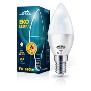 Žárovka LED ETA EKO LEDka svíčka 7W, E14, neutrální bílá