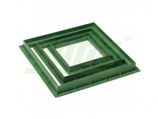 Zelený rám pro rošt či poklop Rozměr: 200 x 200 mm