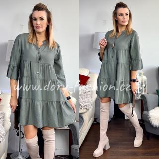 Khaki boho šaty ANDOLINA