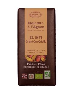 Hořká čokoláda s Agave BIO 90% kakao Criollo 100g Saldac
