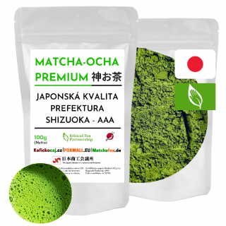 MATCHA - OCHA - PREMIUM TEA  Japonská Shizuoka Hmotnost: 100g