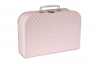 Kufřík - růžový hvězdičky 30 cm