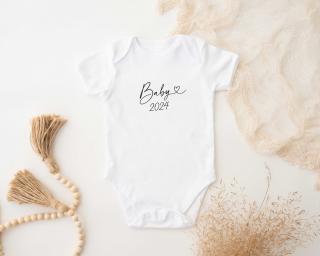 Nažehlovací nápis - Baby 2024 Bílý nápis