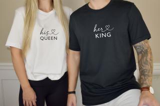 Nažehlovací nápis - King & Queen Her King