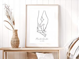 Plakát - Couple in love M (30x40cm) s rámečkem