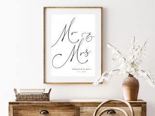 Plakát - Mr.& Mrs. S (A4 21x29,7cm) s rámečkem