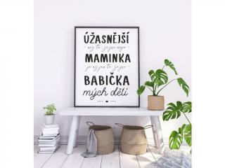 Plakát - Pro Babičku S (A4 21x29,7cm) s rámečkem