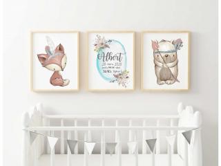 Plakát - Set woodland kluk L (40x50cm) bez rámečku