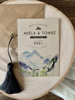 Svatební oznámení no.27 Samolepka kulatá 6cm 1 arch (12ks samolepek)