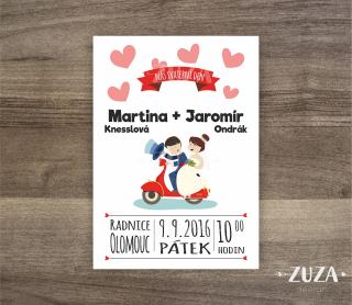 Svatební oznámení no.3 Extra textová verze(nestandardní texty, další jazyková verze)
