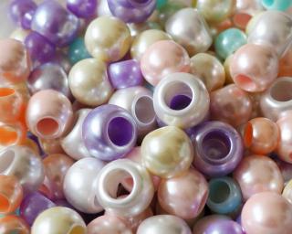 Perleťové korálky na dready Barva: Malý fialový