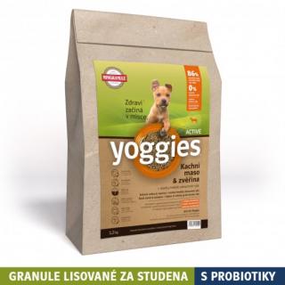 1,2kg, MINIGRANULE Yoggies Active, kachna a zvěřina, granule lisované za studena s probiotiky
