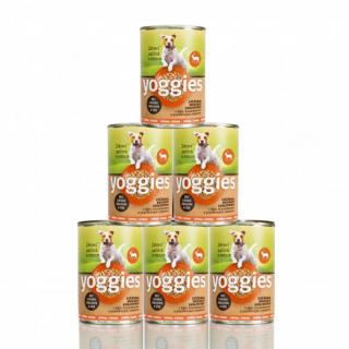 5+1 zdarma (6x400g) zvěřinová konzerva pro psy Yoggies s dýní a pupálkovým olejem