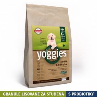 5kg, MINIGRANULE Yoggies, jehněčí a bílá ryba, granule lisované za studena s probiotiky