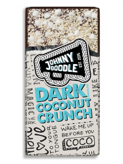 Johnny Doodle - hořká čokoláda, křupavý kokos, 150 gramů