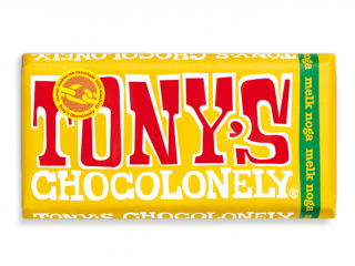 Tony’s Chocolonely – mléčná čokoláda, nugát, 180 gramů