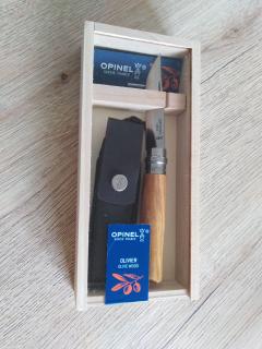 Opinel N°08 VRI Luxury olivová v dřevěné kazetě