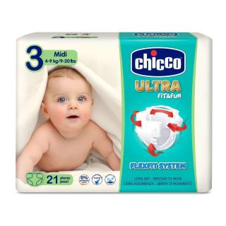 Jednorázové pleny Chicco Ultra Midi 21ks