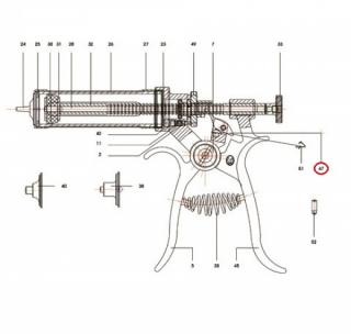 Háček posouvací k poloautomatu Roux-Revolver