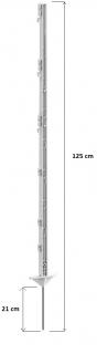 Tyčka - sloupek pro elektrický ohradník, plastová bílá, 125 cm