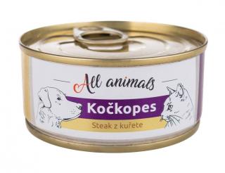 ALL ANIMALS konzerva KOČKOPES steak z kuřete, 100 g