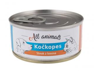 ALL ANIMALS konzerva KOČKOPES steak z lososa, 100g