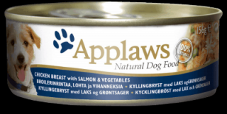 Applaws konzerva Dog Kuře, losos a zelenina 156 g