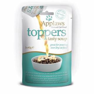 Applaws toppers Cat dýňová polévka s Pražmou a tuňákem 3 x 40 g