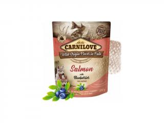 Carnilove dog pouch paté salmon with blueberries for puppies 300g