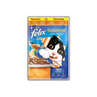 FELIX Sensations Sauces kapsička s krůtou v omáčce s příchutí slaniny 85g