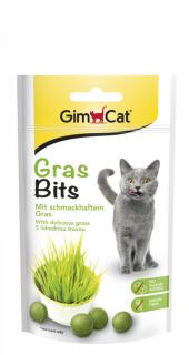 Gimcat GRAS BITS tabl. s kočičí trávou 40g