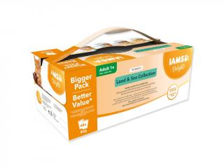 Kapsičky IAMS Delights mořské a suchozem. maso v omáčce multipack (48x85g)