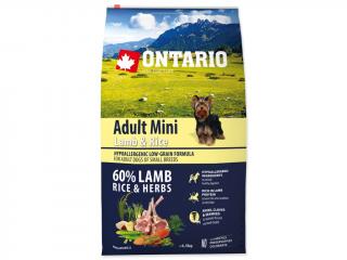 ONTARIO Dog Adult Mini Lamb & Rice 6,5 kg