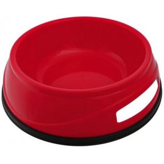 Plastová HEAVY miska s gumovým okrajem 0,5 l / 14 cm Barva: Červená