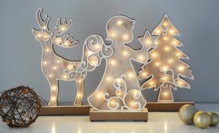 Dřevěná vánoční dekorace (5 typů)